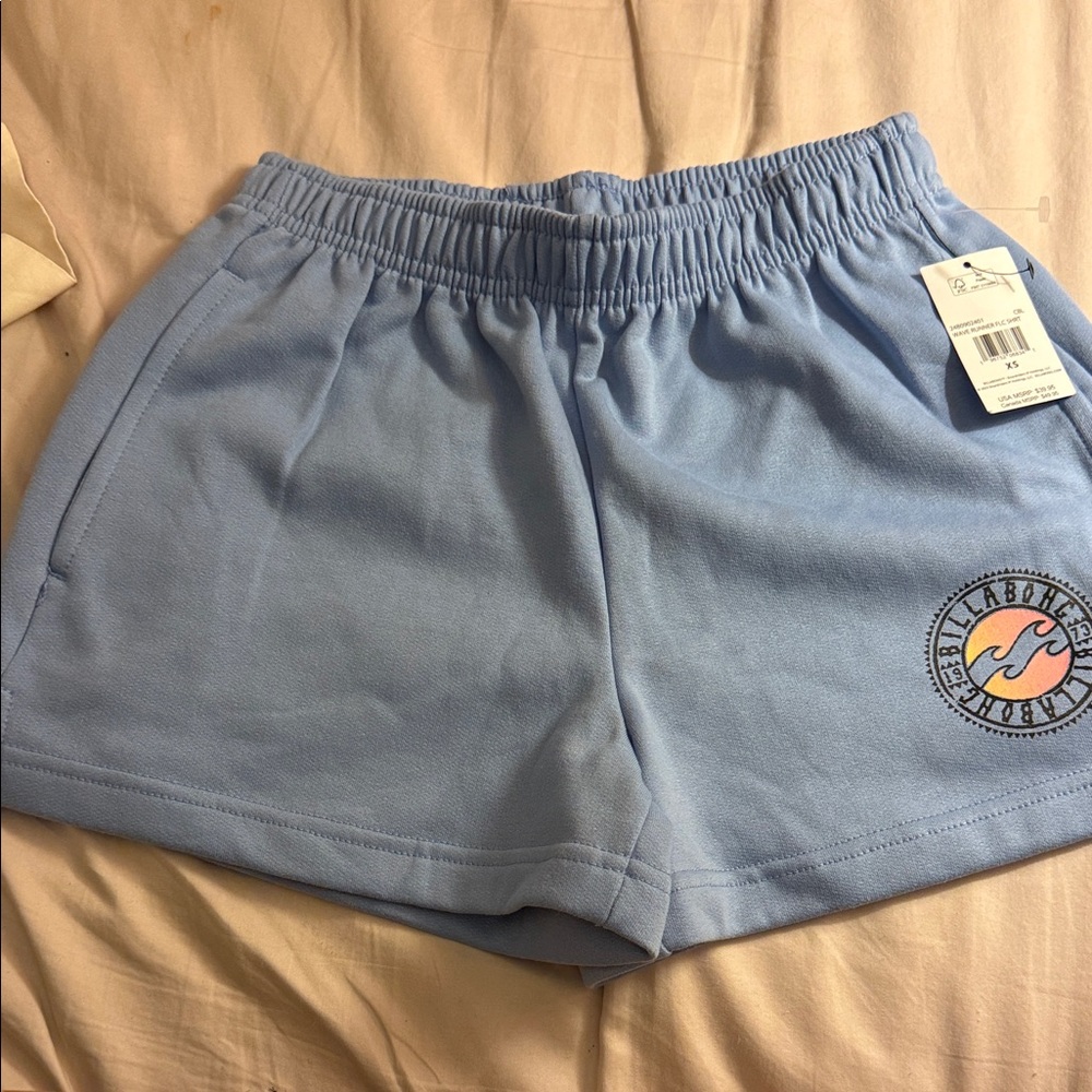 Billabong Light Blue Women's Shorts with Logo - Women’s XS
